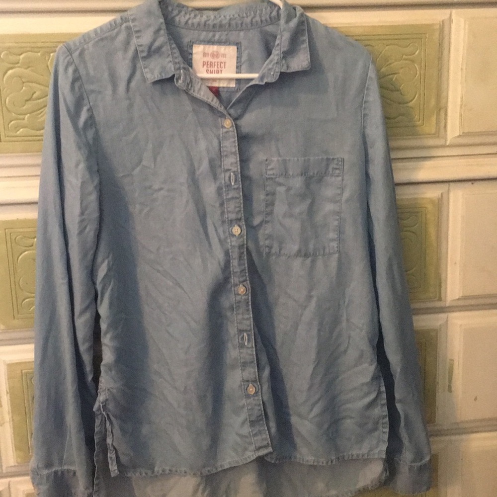 Blue button up